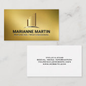 Gouden Vastgoed Gebouwen | Goud Textuur Visitekaartje (Voorkant / Achterkant)