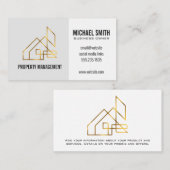 Gouden Vastgoed Logo Visitekaartje (Voorkant / Achterkant)