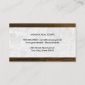 Gouden Vastgoedlogo | Houten Afwerking Visitekaartje (Achterkant)