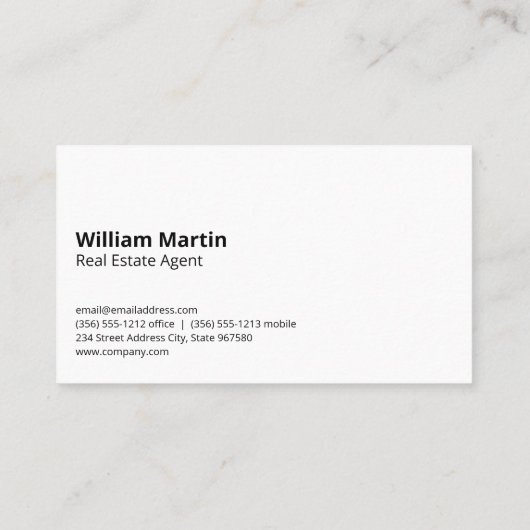 Gouden Vastgoedlogo | Lux Marmer Visitekaartje (Achterkant)