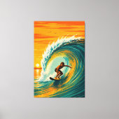 Gouden Vat Surfer Canvas Print (Voorkant)