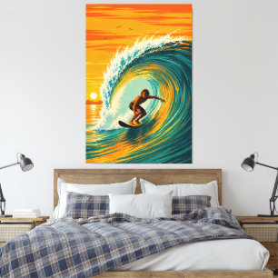 Gouden Vat Surfer Canvas Print
