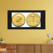 GOUDEN VATICAANSE MUNTEN MET PAUS JOHANNES PAULUS  CANVAS AFDRUK (Insitu (Woonkamer))