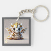 Gouden Vector Dragon Sleutelhanger (Achterkant)