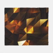 Gouden Veelhoek: 3D Abstract het teruggeven Fleece Deken (Voorkant (Horizontaal))