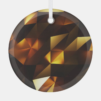 Gouden Veelhoek: 3D Abstract het teruggeven Glas Ornament