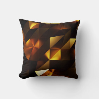 Gouden Veelhoek: 3D Abstract het teruggeven Kussen