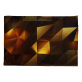 Gouden Veelhoek: 3D Abstract het teruggeven Kussensloop (Achterkant)
