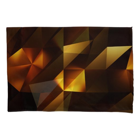 Gouden Veelhoek: 3D Abstract het teruggeven Kussensloop (Voorkant)
