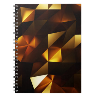 Gouden Veelhoek: 3D Abstract het teruggeven Notitieboek