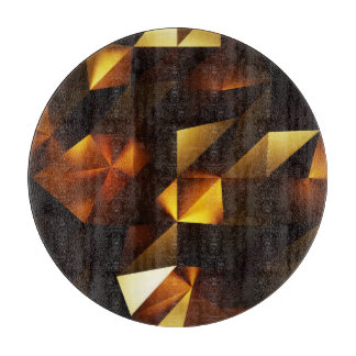 Gouden Veelhoek: 3D Abstract het teruggeven Snijplank