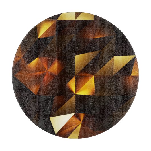 Gouden Veelhoek: 3D Abstract het teruggeven Snijplank (Voorkant)