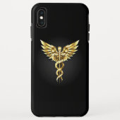 Gouden veelhoekig symbool Caduceus Case-Mate iPhone Case (Achterkant)