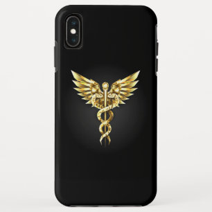 Gouden veelhoekig symbool Caduceus Case-Mate iPhone Case