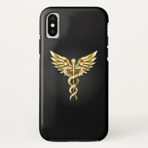 Gouden veelhoekig symbool Caduceus Case-Mate iPhone Case