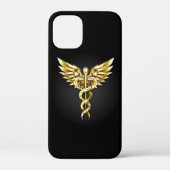 Gouden veelhoekig symbool Caduceus Case-Mate iPhone Case (Achterkant)