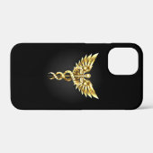 Gouden veelhoekig symbool Caduceus Case-Mate iPhone Case (Achterkant (horizontaal))