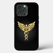 Gouden veelhoekig symbool Caduceus Case-Mate iPhone Case (Achterkant)