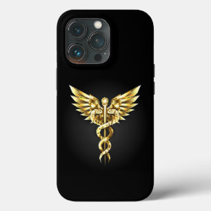 Gouden veelhoekig symbool Caduceus Case-Mate iPhone Case