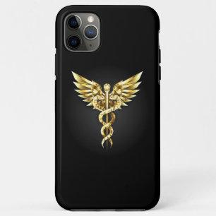 Gouden veelhoekig symbool Caduceus Case-Mate iPhone Case