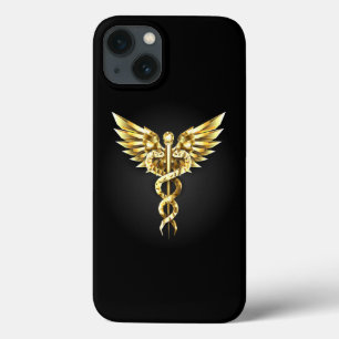 Gouden veelhoekig symbool Caduceus Case-Mate iPhone Case