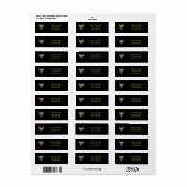 Gouden veelhoekig symbool Caduceus Etiket (Full Sheet)