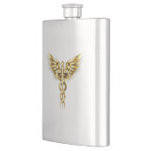 Gouden veelhoekig symbool Caduceus Flacon (Links)