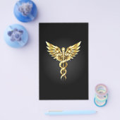 Gouden veelhoekig symbool Caduceus Flyer (Enkel)