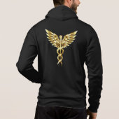 Gouden veelhoekig symbool Caduceus Hoodie (Achterkant)