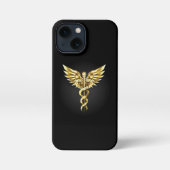 Gouden veelhoekig symbool Caduceus iPhone Hoesje (Achterkant)