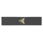 Gouden veelhoekig symbool Caduceus Korte Tafelloper (Horizontaal)