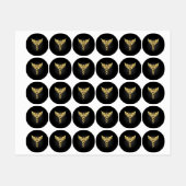 Gouden veelhoekig symbool Caduceus Labels (Vel)