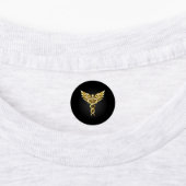 Gouden veelhoekig symbool Caduceus Labels (Aangebracht)