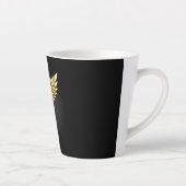 Gouden veelhoekig symbool Caduceus Latte Mok (Rechts)