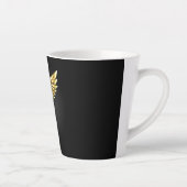 Gouden veelhoekig symbool Caduceus Latte Mok (Rechts)