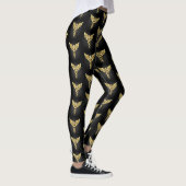 Gouden veelhoekig symbool Caduceus Leggings (Rechts)