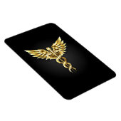 Gouden veelhoekig symbool Caduceus Magneet (Rechterzijde)