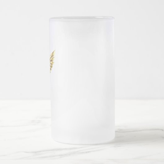 Gouden veelhoekig symbool Caduceus Matglas Bierpul (Center)