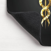 Gouden veelhoekig symbool Caduceus Muismat (Hoek)