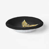 Gouden veelhoekig symbool Caduceus Papieren Kommen (Gebogen)