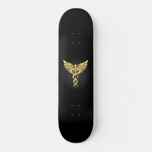 Gouden veelhoekig symbool Caduceus Persoonlijk Skateboard