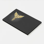 Gouden veelhoekig symbool Caduceus Post-it® Notes (Schuin)