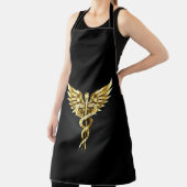 Gouden veelhoekig symbool Caduceus Schort (Insitu)