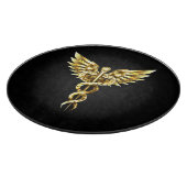 Gouden veelhoekig symbool Caduceus Snijplank (Hoek)