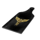 Gouden veelhoekig symbool Caduceus Snijplank (Hoek)