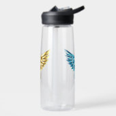 Gouden veelhoekig symbool Caduceus Waterfles (Links)