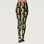 Gouden veelhoekig zeepaardje leggings (Achterkant)