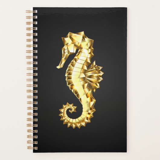 Gouden veelhoekig zeepaardje planner (Voorkant)