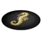 Gouden veelhoekig zeepaardje snijplank (Hoek)