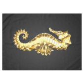 Gouden veelhoekig zeepaardje tafelkleed (Voorkant (Horizontaal))